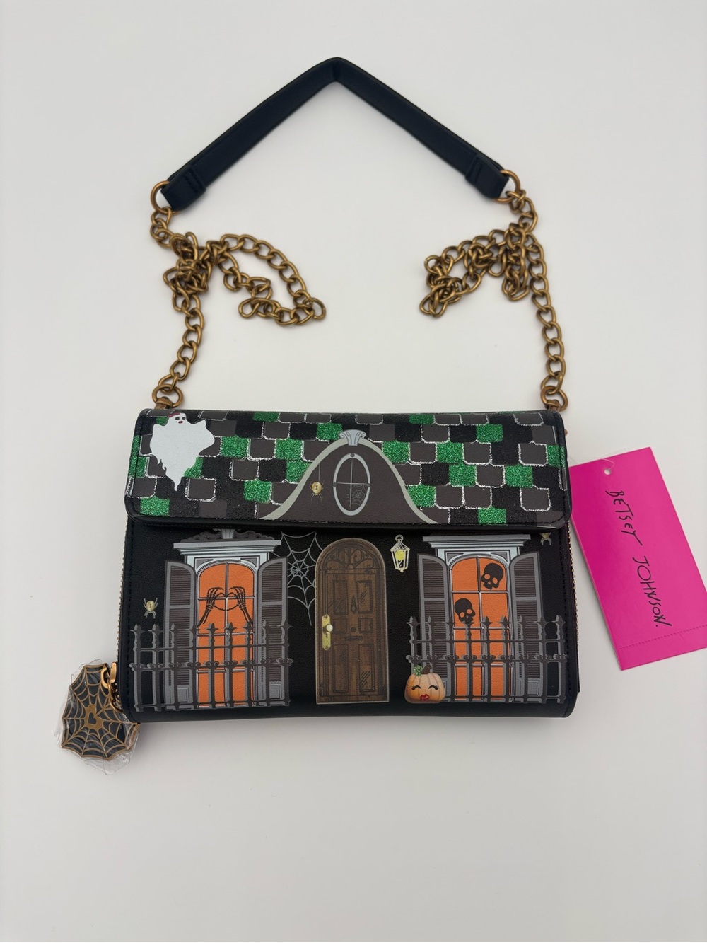 👻 Betsey Johnson Forever Home Haunted House Halloween Wallet Crossbody